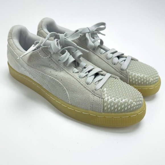 Puma Suede Jelly Grey Leather Womens Sz 7.5 EU 38 Low top Trainers 365859 02 - Picture 2 of 10